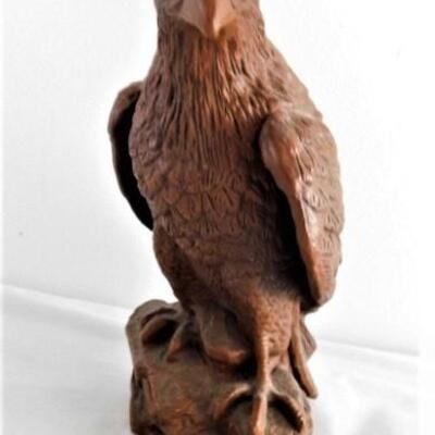 Vintage Bird of Prey Pressed Pecan Shell Resin Statuette