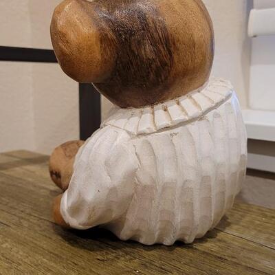 Lot 200: Small Handcrafted Wood Bear Sculpture