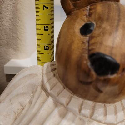 Lot 200: Small Handcrafted Wood Bear Sculpture