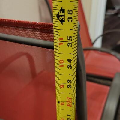 Lot 203: (2) Lawn Chairs Red