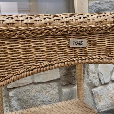 Lot 204: MARTHA STEWART LIVING Wicker Side Table