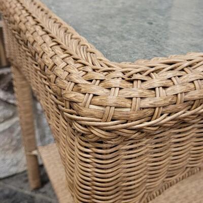 Lot 204: MARTHA STEWART LIVING Wicker Side Table