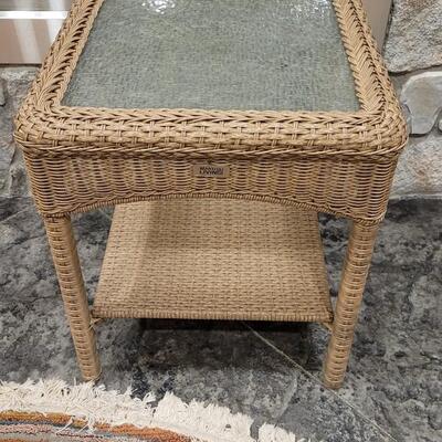Lot 204: MARTHA STEWART LIVING Wicker Side Table