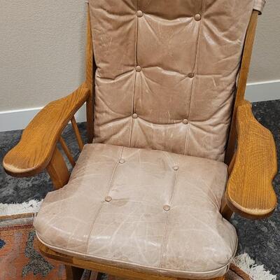 Lot 207: Leather Glider 