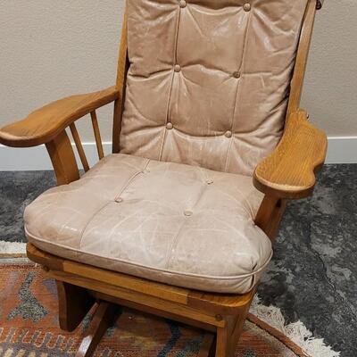 Lot 207: Leather Glider 