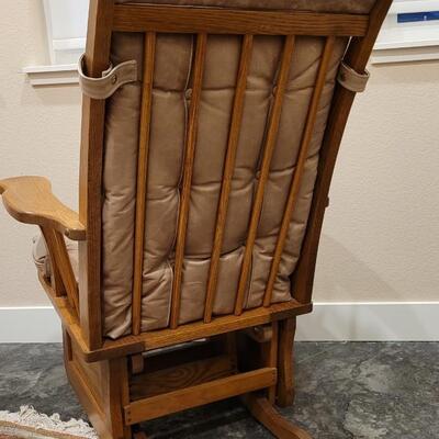 Lot 207: Leather Glider 