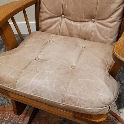 Lot 207: Leather Glider 
