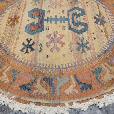 Lot 209: Gabbeh 98" Wide MADE IN EGYPT Circular Rug 