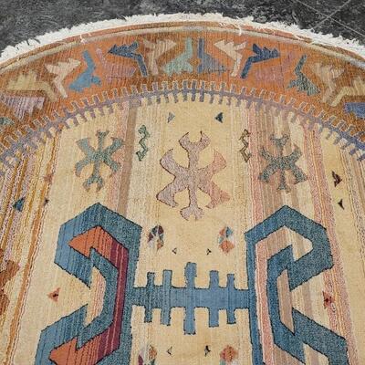 Lot 209: Gabbeh 98" Wide MADE IN EGYPT Circular Rug 