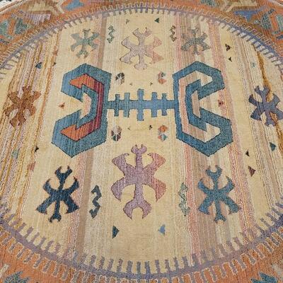 Lot 209: Gabbeh 98" Wide MADE IN EGYPT Circular Rug 