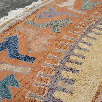 Lot 209: Gabbeh 98" Wide MADE IN EGYPT Circular Rug 