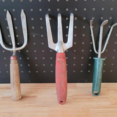 Lot 210: (3) Assorted Garden Hand Rakes 