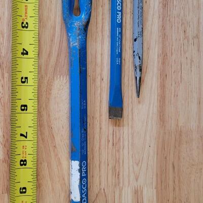 Lot 215: (3) Assorted Pry Bar/Chisel/Starter Punch