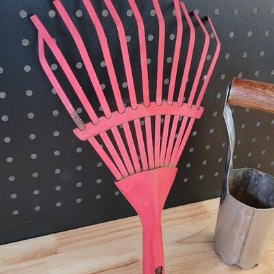 Lot 218: (2) Garden Tools - Digger Punch and Hand Rake