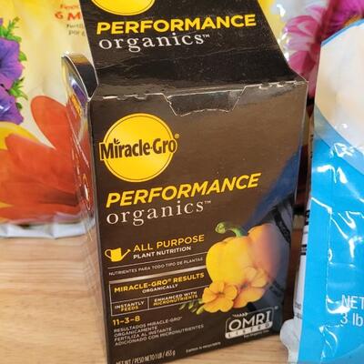 Lot 237: Assortment of Used Garden Supplies - Sewing, Grass Seed, Miracle Gro, Potting Mix