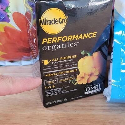 Lot 237: Assortment of Used Garden Supplies - Sewing, Grass Seed, Miracle Gro, Potting Mix