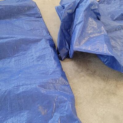 Lot 241: (2) Blue Cover Tarps (Both Appear Intact)
