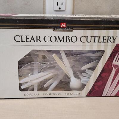 Lot 252: 3/4 Full Assortment of Plastic Utensils
