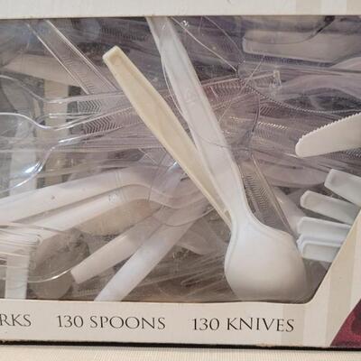 Lot 252: 3/4 Full Assortment of Plastic Utensils