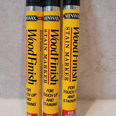 Lot 262: (3) MINWAX Wood Finish Stain Pens - All Work