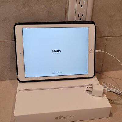 Lot 263: CLEARED Apple iPad AIR Works w/ Case and Charger (No Apple ID Associated)