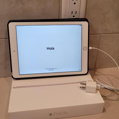 Lot 263: CLEARED Apple iPad AIR Works w/ Case and Charger (No Apple ID Associated)