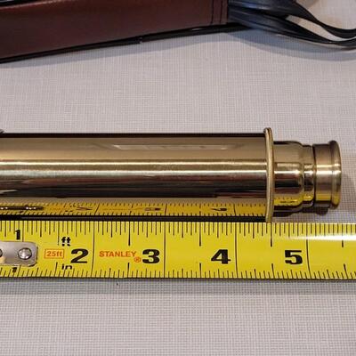Lot 270: Vintage Brass HAVERHILLS 25X30mm Maritime Telescope w/ Case