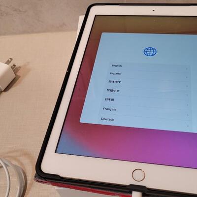 Lot 280: Apple iPad 9.7" 128GB w/ Case and Charger (No Apple ID Ready to Use)