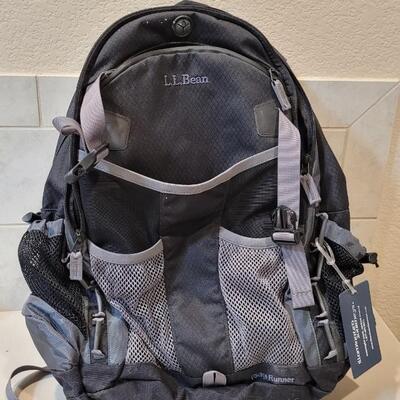 Lot 282: LL BEAN Black and Gray Backpack 