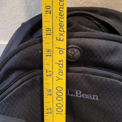 Lot 282: LL BEAN Black and Gray Backpack 