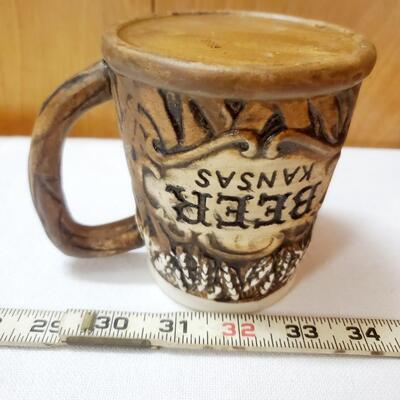 "CERAMIC" KANSAS BEER MUG 