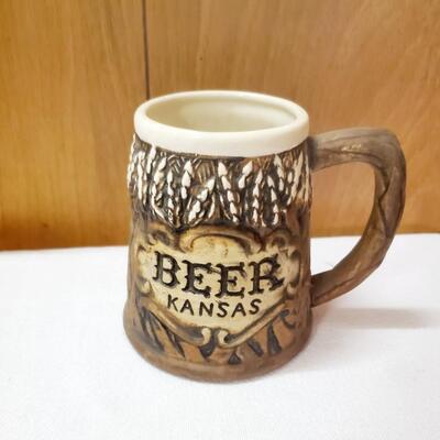 "CERAMIC" KANSAS BEER MUG 