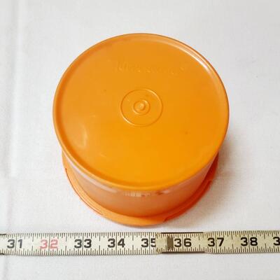 RETRO TUPPERWARE TANGERINE CANISTER 