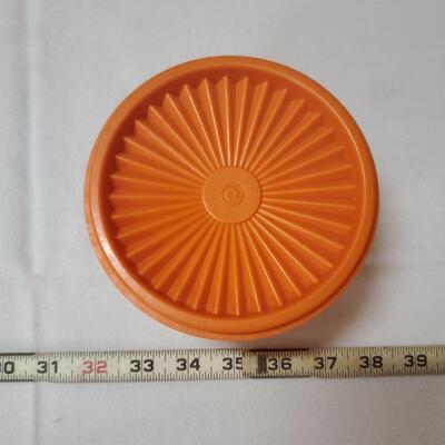 RETRO TUPPERWARE TANGERINE CANISTER 
