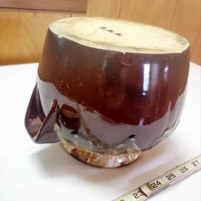 VINTAGE BROWN DRIP COOKIE JAR / CANISTER 
