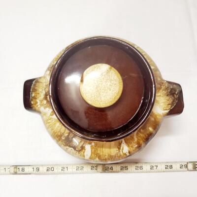 VINTAGE BROWN DRIP COOKIE JAR / CANISTER 