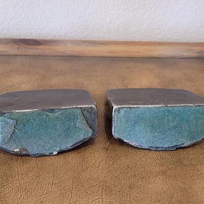 Lot 289: Antique 1920's Bronzmet "Angelus" Call to Prayer Bookends