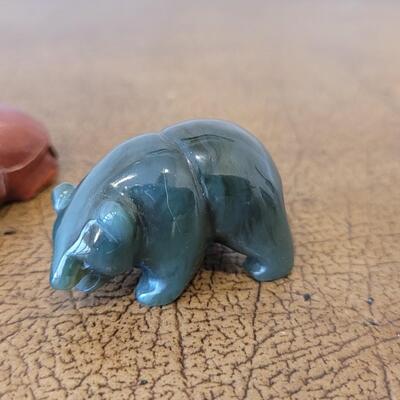 Lot 290: Miniature Stone Animals (bear has a chipped foot)