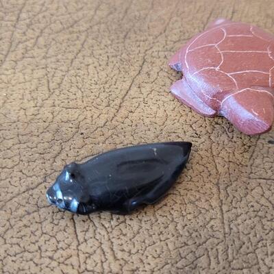 Lot 290: Miniature Stone Animals (bear has a chipped foot)