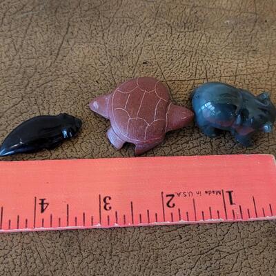 Lot 290: Miniature Stone Animals (bear has a chipped foot)
