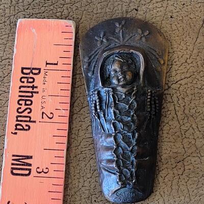 Lot 296: Cathi Cook Bronze Sioux Papoose Sculpture 