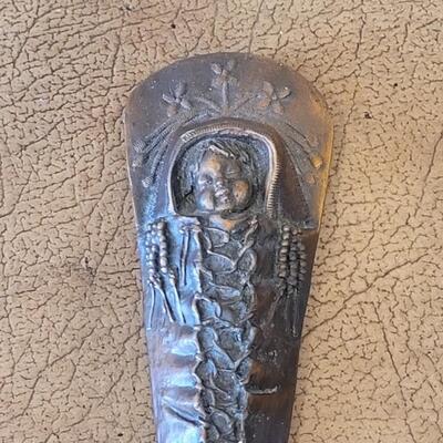 Lot 296: Cathi Cook Bronze Sioux Papoose Sculpture 
