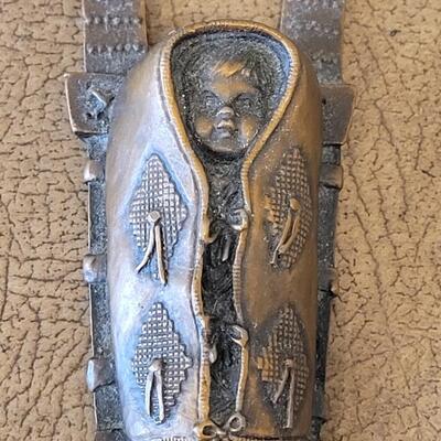 Lot 297: Cathi Cook Sioux Papoose Bronze Sculpture 