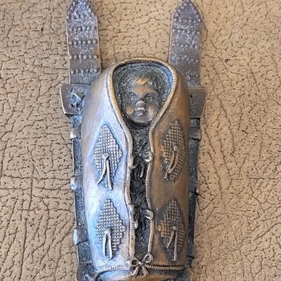 Lot 297: Cathi Cook Sioux Papoose Bronze Sculpture 
