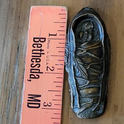 Lot 298: Cathi Cook Sioux Papoose Bronze Sculpture 