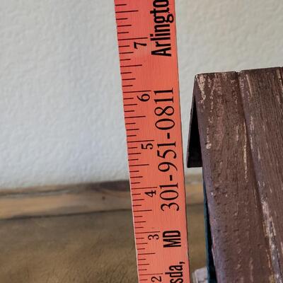 Lot 299: Handmade Log Cabin Art