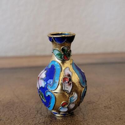 Lot 300: Miniature Cloisonne Vase