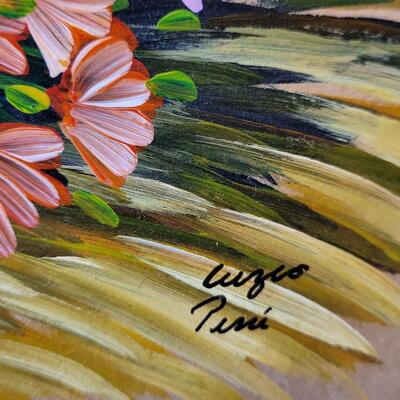 Lot 305: (2) Signed Handpainted Brown Paper Bags