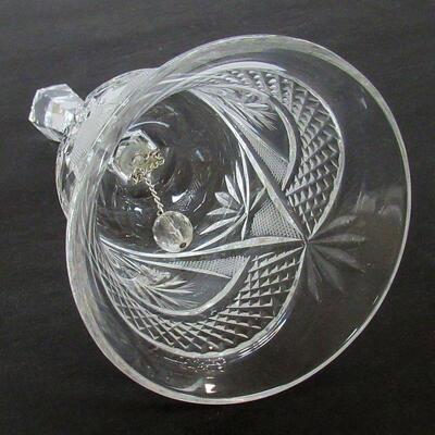 Clear Pressed Glass Crystal Bell, Unmarked But Nice Quality