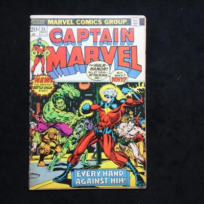 Captain marvel #25 (1973,Marvel)  5.5 FN-